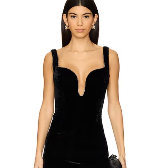 Bardot Brooklyn Diamonte Midi Dress In Black - Picture 2 of 13